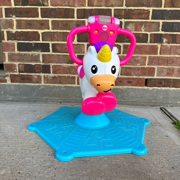 Fisher Price Unicorn Bounce & Spin practicallynew. All buttons work perfectly! - Picture 1 of 3